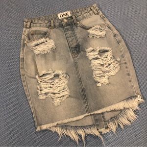 One teaspoon trashed skirt
